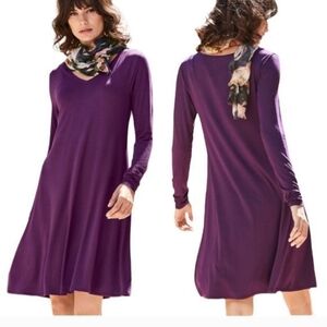 PERUVIAN Connection Purple Pratt Dress Sz XL